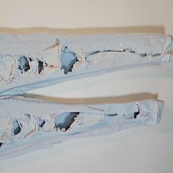 American Eagle Super Stretch Size 14 Light Wash High Rise Jeggings - Picture 3 of 8